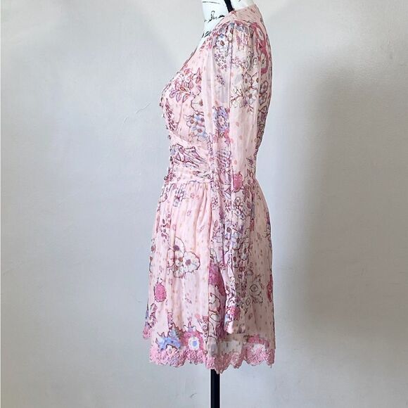 HEMANT & NANDITA Floral Print Button-Front Minidress size S - Picture 6 of 16